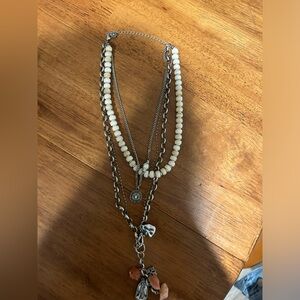 Free people layered necklace